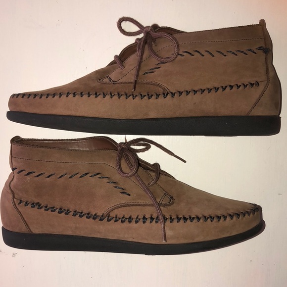 West Coast leather ankle moccasins 10 - Picture 1 of 7
